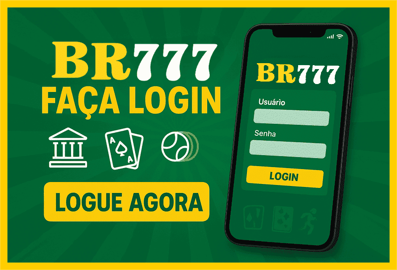 Imagem destacando login seguro na BR777 para novos usuários